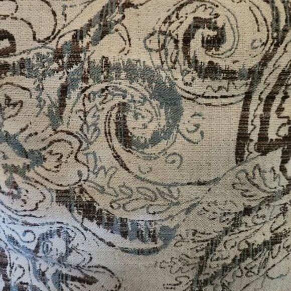 Set of 2 - Beige, Brown and light blue Throw pillows - Picture 2 of 3